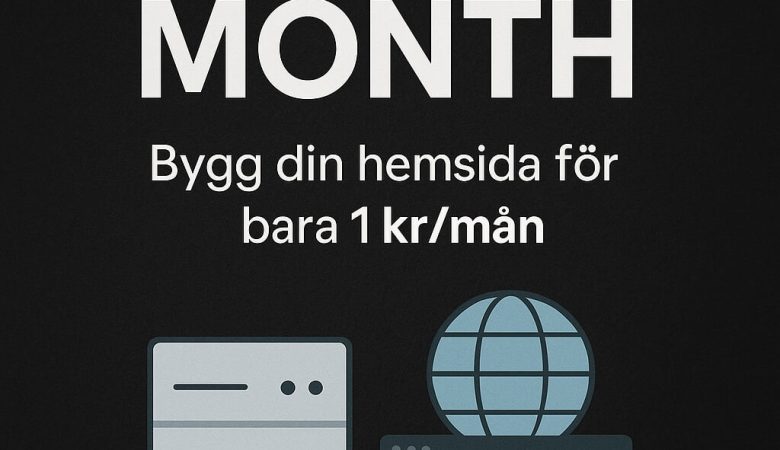 BLACK MONTH är här – Bygg din hemsida för bara 1 kr/mån!